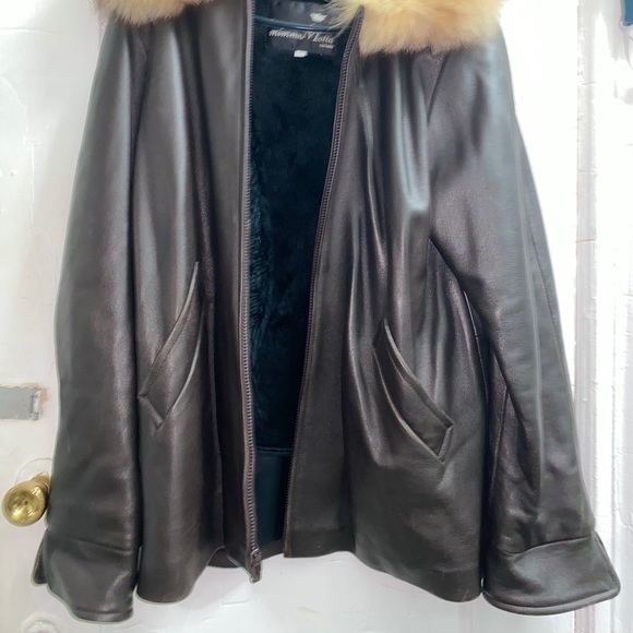 Catania brown leather jacket